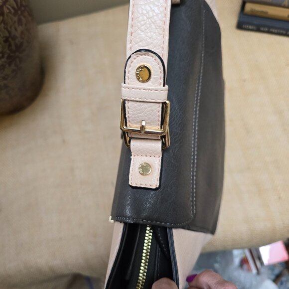 DUNE of London Winged Peach/Gray Satchel